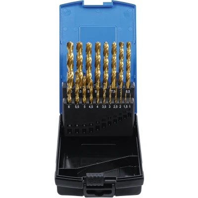 Afbeelding van BGS Spiraalborenset HSS G titanium gecoat 1 10 mm 19 delig