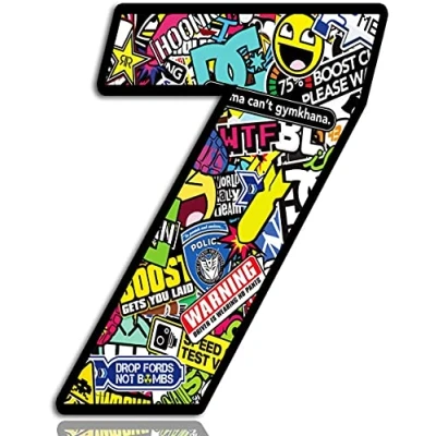Afbeelding van Biomar Labs® 1 x pvc sticker bombsticker startnummer race racing auto motorcross motorsport tuning (7)
