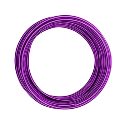 Image de Vaessen Creative 24233 008 Fil d&#039;aluminium flexible pour bijoux Violet lavande 4 mm x 10 m