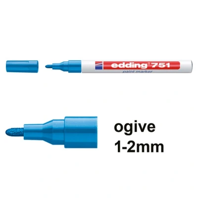 Image de edding marqueur peinture 751 paint marker, pointe ogive, Bleu clair