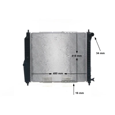 Afbeelding van MAHLE ORIGINAL CR 1309 000S Radiateur 480 409 17 Koelribben gesoldeerd CHEVROLET: Aveo / Kalos Saloon, Hatchback