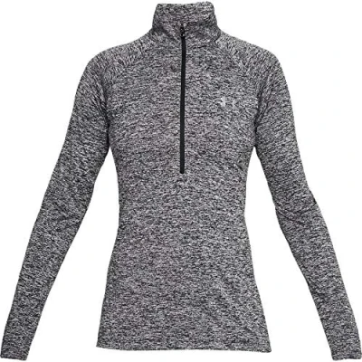 Afbeelding van Under Armour TECH ZIP Twist Longsleeve, Dames, Maat: XS, Black/metallic silver