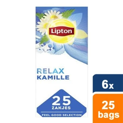 Afbeelding van Lipton Relax Camille Thee 25 theezakjes Doos 6 stuks