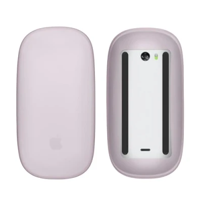 Afbeelding van kwmobile Siliconen beschermhoes geschikt voor Apple Magic Mouse 1 / 2 Zachte muis hoes Meer grip Deels doorschijnend lavendel