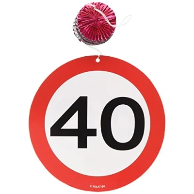 Image de Décoration spirale 40 panneau de route 3 pièces