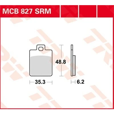 Afbeelding van Remblokkenset, schijfrem TRW MCB827SRM