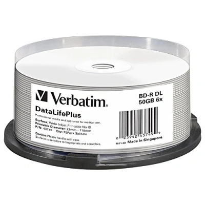 Afbeelding van Verbatim 43749 50 GB 6 x BD R DL breed bedrukbaar 25 stuks spindel