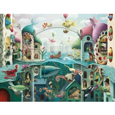 Image de Puzzle 2000 pièces Ravensburger Si les poissons pouvaient marcher Demelsa Haughton