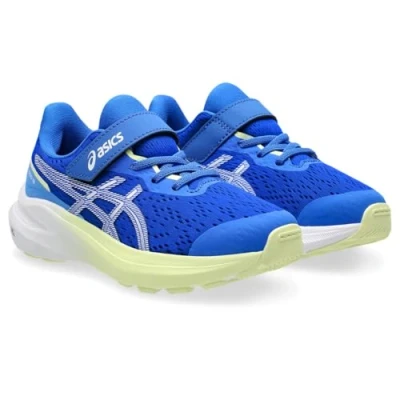 Afbeelding van Asics GT1000 13 Unisex Hardloopschoenen voor op de weg kinderen, Maat: 31.5, Illusion blue/white Textiel/ synthetisch