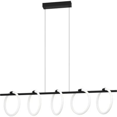 Afbeelding van EGLO Caranacoa Hanglamp LED 117 cm Zwart/Wit