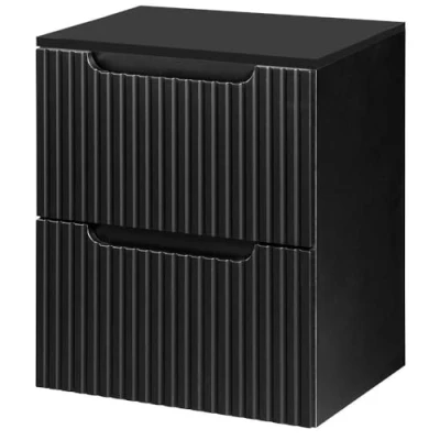 Afbeelding van Wastafelonderkast Newport 60x50x40 cm zwart [en.casa]