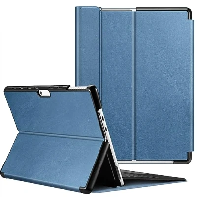 Afbeelding van FINTIE beschermhoes voor Microsoft Surface Pro 11 / 10 9 13 inch (2024/2022), dunne en harde beschermhoes, meerdere hoeken, compatibel met toetsenbord type cover, mistblauw