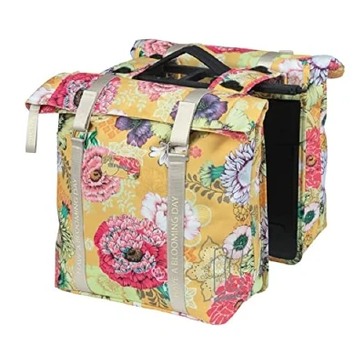 Afbeelding van Dubbele fietstas Basil Bloom Field Double MIK 35 liter 30 x 15 33 cm honey yellow