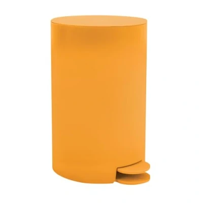 Afbeelding van MSV Prullenbak/pedaalemmer kunststof saffraan geel 3L klein model 15 x 27 cm Badkamer/toilet