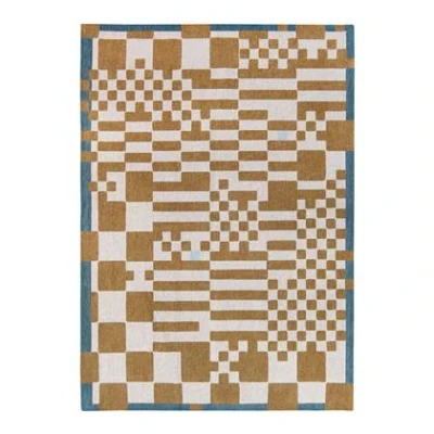 Afbeelding van Louis de Poortere Craft Chess Vloerkleed 140 x 200 cm Honey