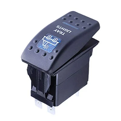Afbeelding van Mintice Tuimelschakelaar, schakelaar, led licht, blauw, 12 V, 20 A, voor auto, boot, motorfiets (tray light)