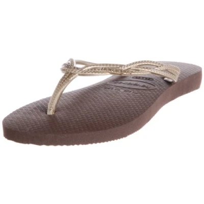 Afbeelding van Havaianas Flash Sweet, teenslippers voor dames, beige stro zand
