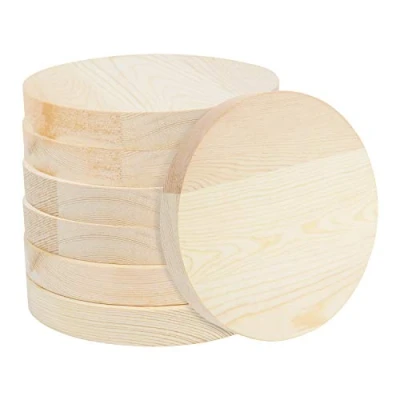 Afbeelding van Belle Vous 7 Pak Blank Onbewerkte Ronde Houten Cirkels 15 cm 20 mm Dik Natuurlijk Schijven Uitsnedes Discs DIY Hobby Projecten, Kerst Decoraties, Pyrografie &amp; Deur Hanger Plaat