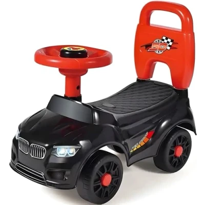 Afbeelding van Kadii Rolwagen voor kinderen, met claxon, kantelbeveiliging, cadeau vanaf 10 maanden, zwart