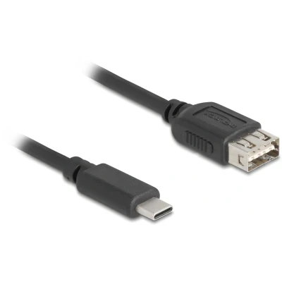Afbeelding van Delock USB 2.0 kabel Type C Stecker zu EASY Typ A Buchse 1 m (1 m, 2.0),