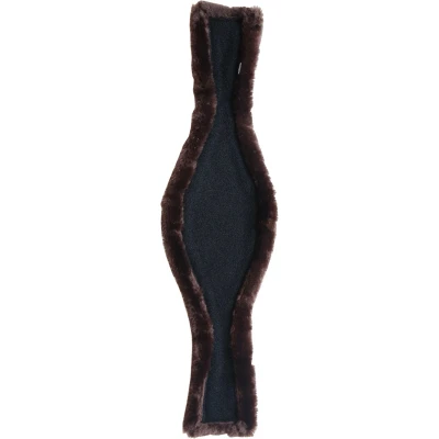 Afbeelding van Kentucky Horsewear Afneembaar wol / bont Anatomische singel bruin 145 cm