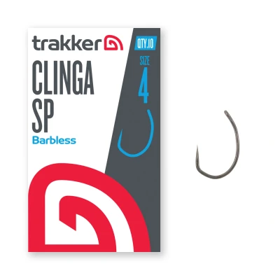 Afbeelding van Trakker Clinga SP Hooks Barbless Haakmaat 4 (10 Stuks) Karperhaken