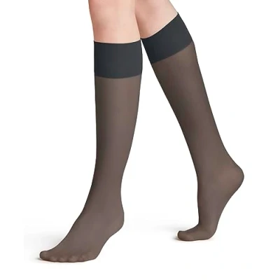Afbeelding van FALKE Pure Matt 20 DEN dames kniekousen antraciet grijs (graphite) Maat: 39 42