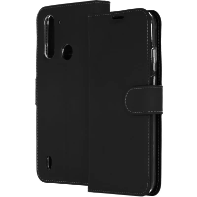 Afbeelding van Motorola Moto G8 Power Lite Hoesje Met Pasjeshouder Accezz Wallet Softcase Bookcase Zwart