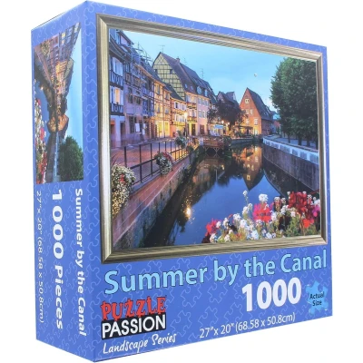 Afbeelding van Puzzle Mate puzzel Summer by the Canal 1000 stukjes
