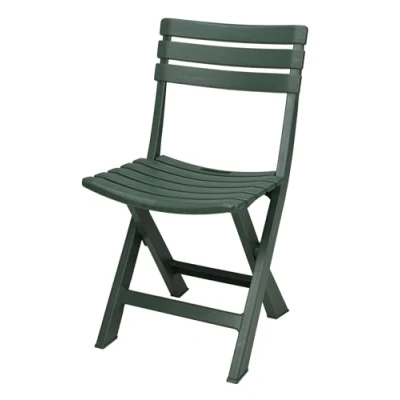 Afbeelding van Spetebo Klapstoel, kunststof, 80 x 45 cm, bosgroen, opvouwbare bistrostoel, voor tuin, balkon, terras