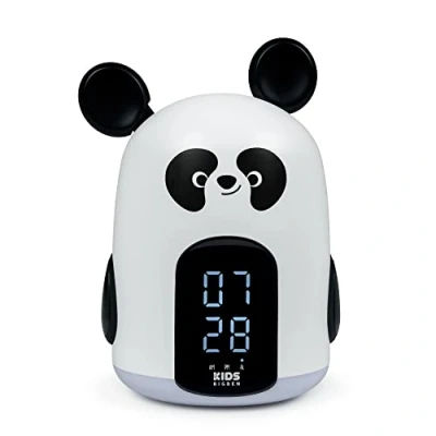 Image de Réveil et Veilleuse BigBen Forme Panda Bao Blanc Noir