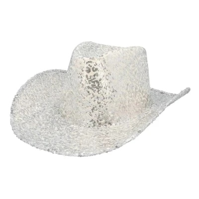 Afbeelding van Boland Hoed Rodeo Party Zilver 59 Volwassenen Unisex Festival Cowboy