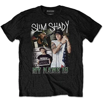 Afbeelding van Eminem My Name Is Homage Heren T shirt L Zwart