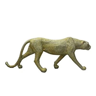 Afbeelding van Decoratieve figuren DKD Home Decor Gouden Luipaard Hars (120 x 23 44 cm)