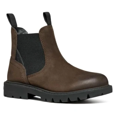 Afbeelding van Geox J SHAYLAX Chelsea laarzen voor jongens, koffie/zwart, maat 38, koffie zwart, 0 UK, Zwarte koffie.