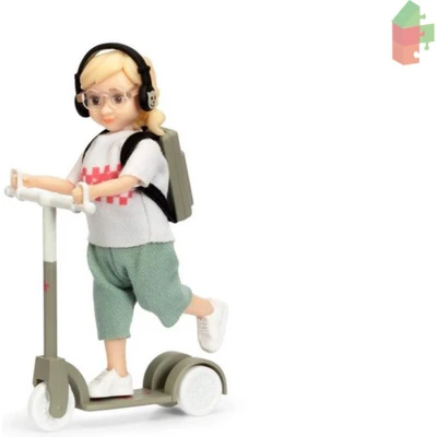 Afbeelding van Lundby Set Speelfiguur Kind Met Kickbike