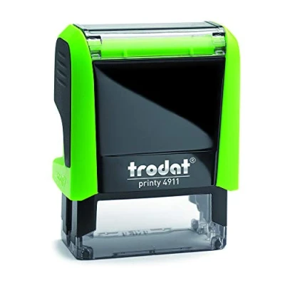 Afbeelding van Trodat 4911 Printy stempel commerciële formule met goedgekeurde Spaanse tekst, automatisch inkten, tekstplaatgrootte 37 x 14 mm, blauw