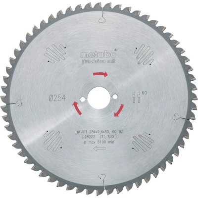 Afbeelding van Metabo 628048000 Cirkelzaagblad 250 mm 1 stuk(s)