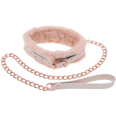 Afbeelding van Sportsheets S&amp;M Peaches ‘n CreaMe Fur Collar &amp; Leash Cream