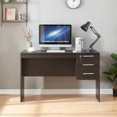Afbeelding van Bureau Ragunda 120x59x75 cm houtkleurig donker [en.casa]