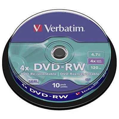 Afbeelding van Verbatim dvd rewritable RW, spindel van 10 stuks