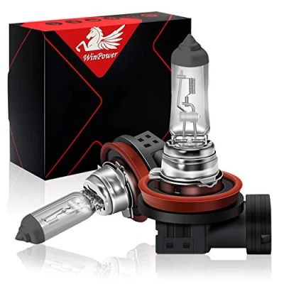 Afbeelding van WinPower H8 12 V 35 W halogeenlamp, 3000 K, geel, voor auto, mistlampen, Angel Eye/motorfiets koplamp, 2 stuks
