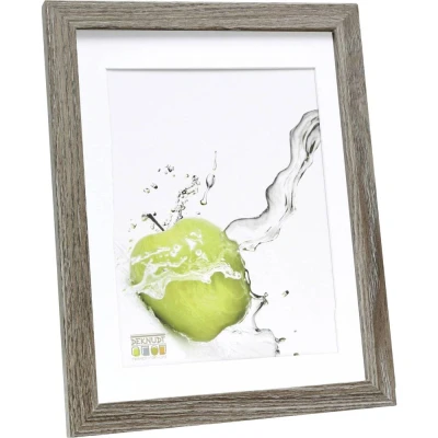 Afbeelding van Deknudt Fotokader in vergrijsde eikkleur met witte passe partout 13x18 S66KH3