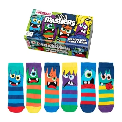 Afbeelding van Kindersokken 6 verschillende Dinosaurus sokken Multipack in Geschenkdoos Maat 27 30 Oddsocks