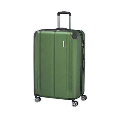 Afbeelding van Travelite City 4 Wiel Trolley L Expandable green Harde Koffer