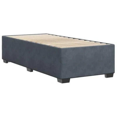 Afbeelding van vidaXL Bedframe fluweel donkergrijs 80x200 cm