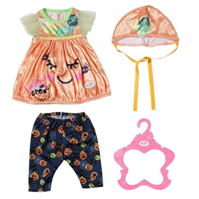 Image de BABY born Tenue d’Halloween 834275 Vêtements pour poupées 43 cm Contient 1 robe, des leggings &amp; bonnet assorti Dès 3 ans