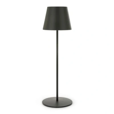 Afbeelding van Oplaadbare led tafellamp, touch dimmer, wit + RGB, IP54, zwart