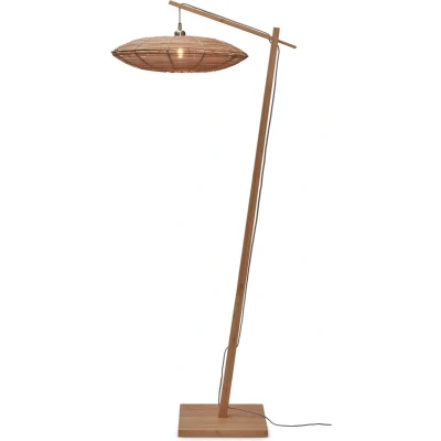 Afbeelding van GOOD&amp;MOJO Vloerlamp Tanami Bamboe/Rotan 78x55x176cm Bruin