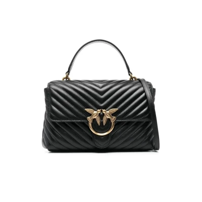 Afbeelding van Pinko Love Lady Puff Chevron Classic black Damestas